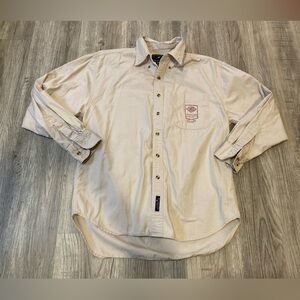 Harley Davidson Staff Shirt Men’s M Long Sleeve Button Down Khaki